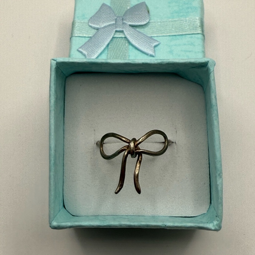 Dogeared Silver Bow Ring Minimalist Jewelry